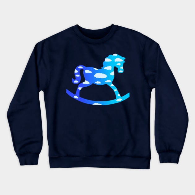 Rocking Horse Cloud Dream Crewneck Sweatshirt by Art by Deborah Camp